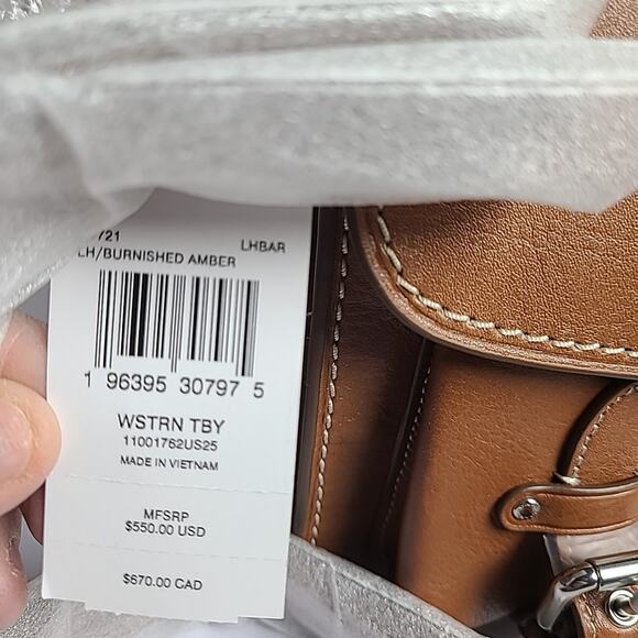 NWT Authentic Coach Western Soft Tabby - Silver/Burnished Amber - Picture 2 of 7